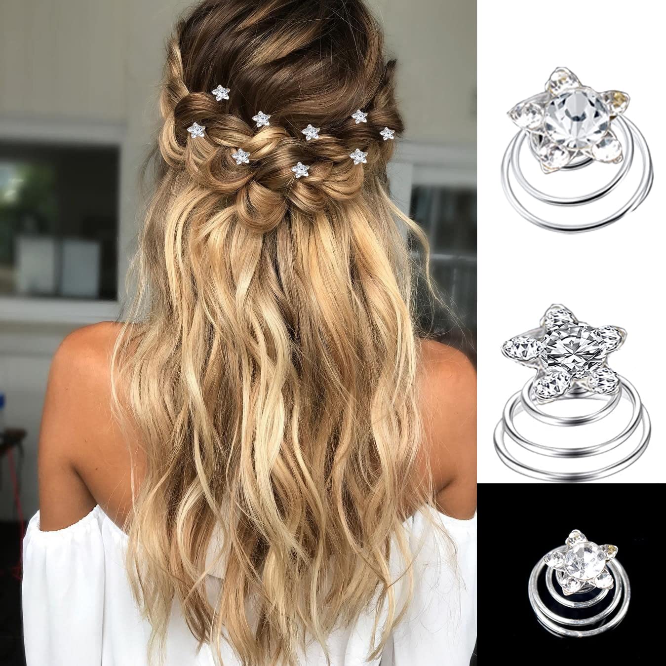 LAPOHI bijou cheveux pavé pierre, fixation sûre et tenue confortable.