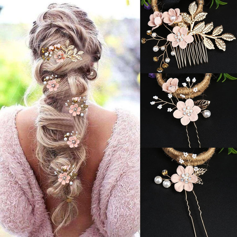 lapohi broche cheveux mariage pétales dorés pour une touche glamour