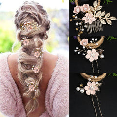 lapohi broche cheveux mariage pétales dorés pour une touche glamour