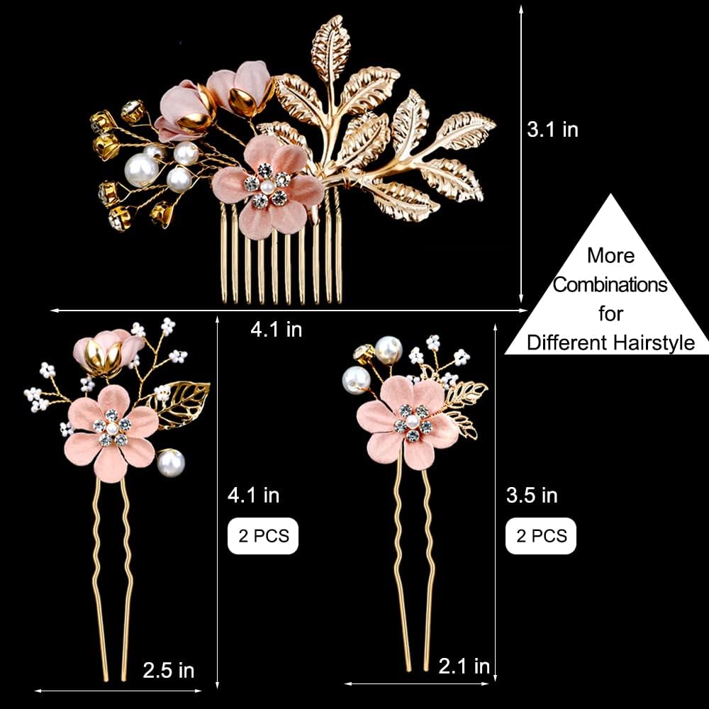 lapohi broches cheveux mariage ensemble trois formes pour coiffures variées
