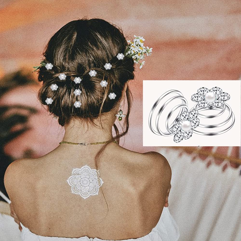 Démo LAPOHI coiffure mariages avec épingles spirales brillantes.
