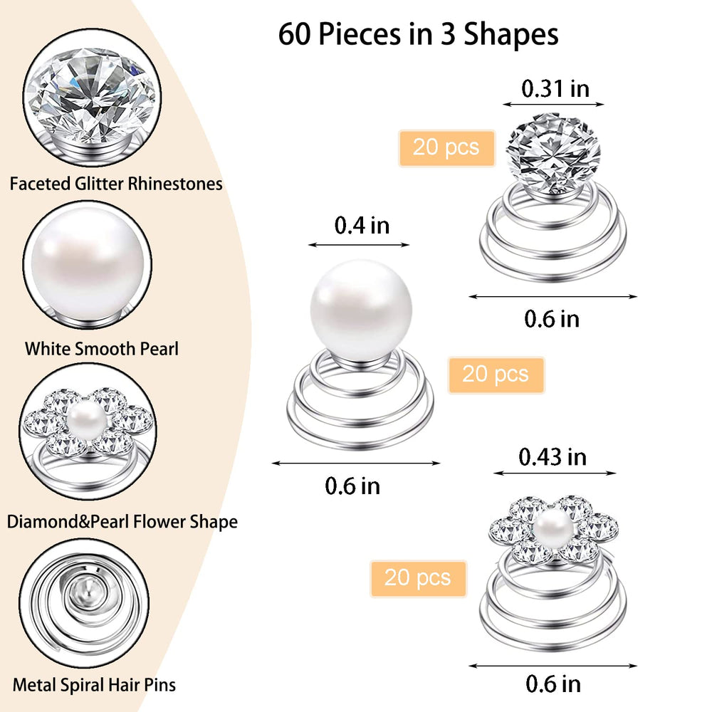 Épingle LAPOHI spirale diamant en gros plan, éclat durable.