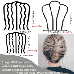 LAPOHI peigne en forme U pour une coiffure élégante.