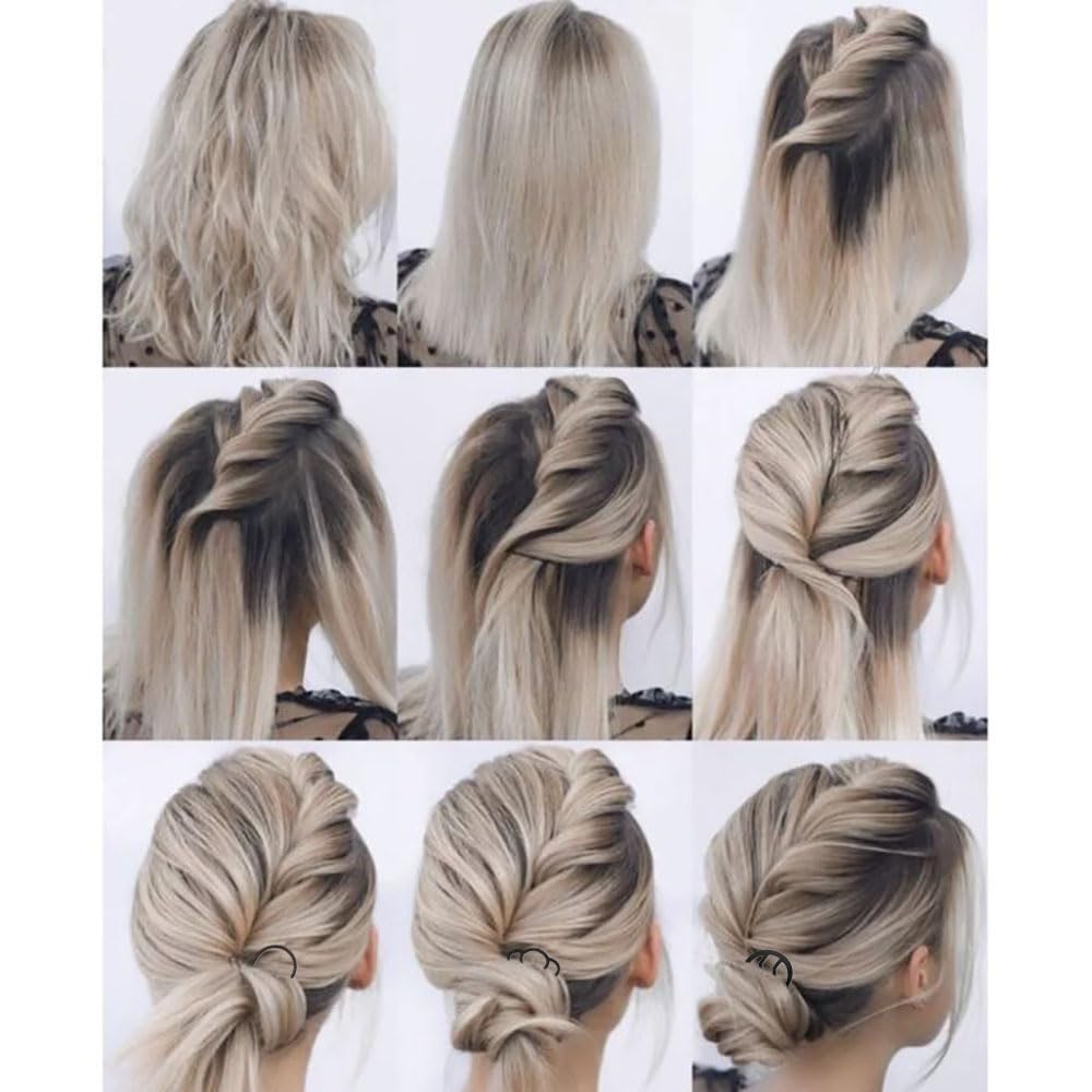 LAPOHI peigne-cote-metal-coiffure-torsade: parfait pour torsades et chignons raffinés.