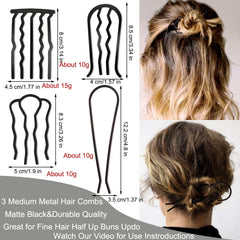 LAPOHI peignes métalliques durables offrant une tenue stable.