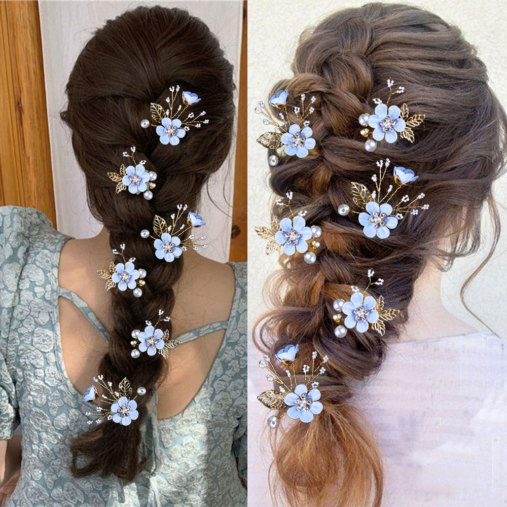 Pinces LAPOHI motif pétales dorés, accessoire romantique pour cheveux.