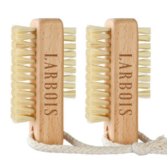 Larbois brosse à ongles double face en bois de chêne pour un nettoyage efficace.