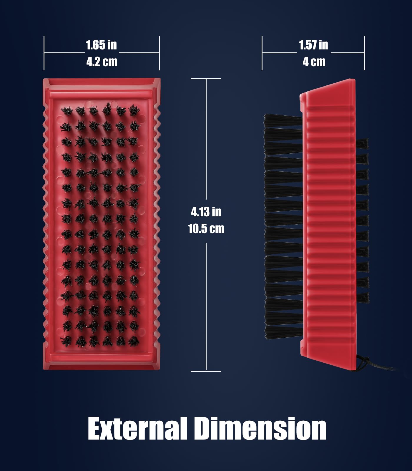Larbois brosse à ongles rouge, usage professionnel, idéale pour techniciens et esthétiennes.