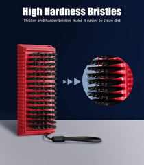 Larbois brosse à ongles rouge, face arrière, poils résistants pour un nettoyage en profondeur.