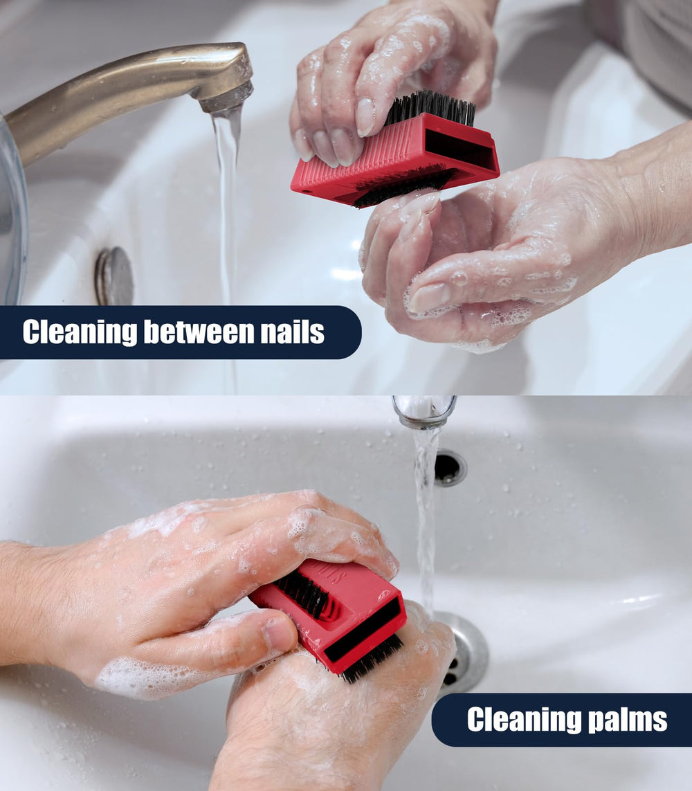 Larbois brosse à ongles rouge, corde d accroche, séchage rapide après usage.