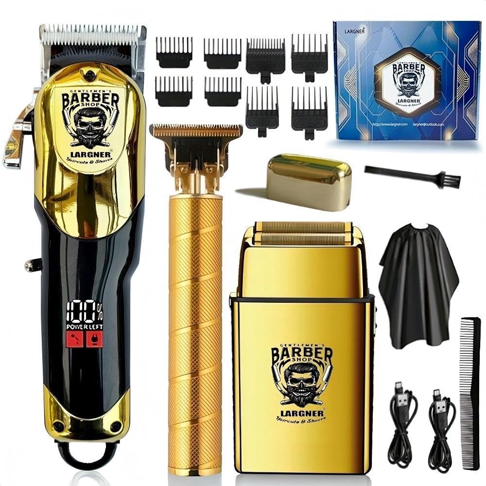 Tondeuse Largner pour cheveux homme, précision professionnelle pour un style net.