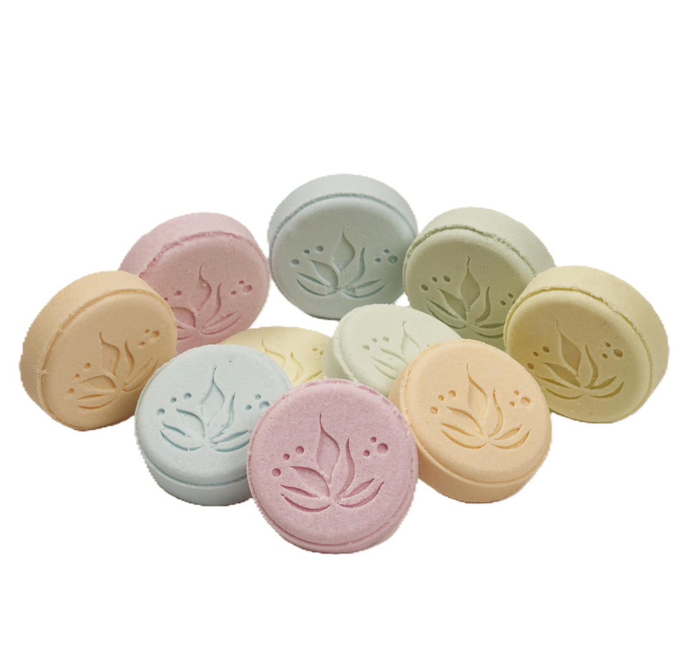 Tablettes douche Laroma huiles essentielles pures : arômes naturels pour relaxation.