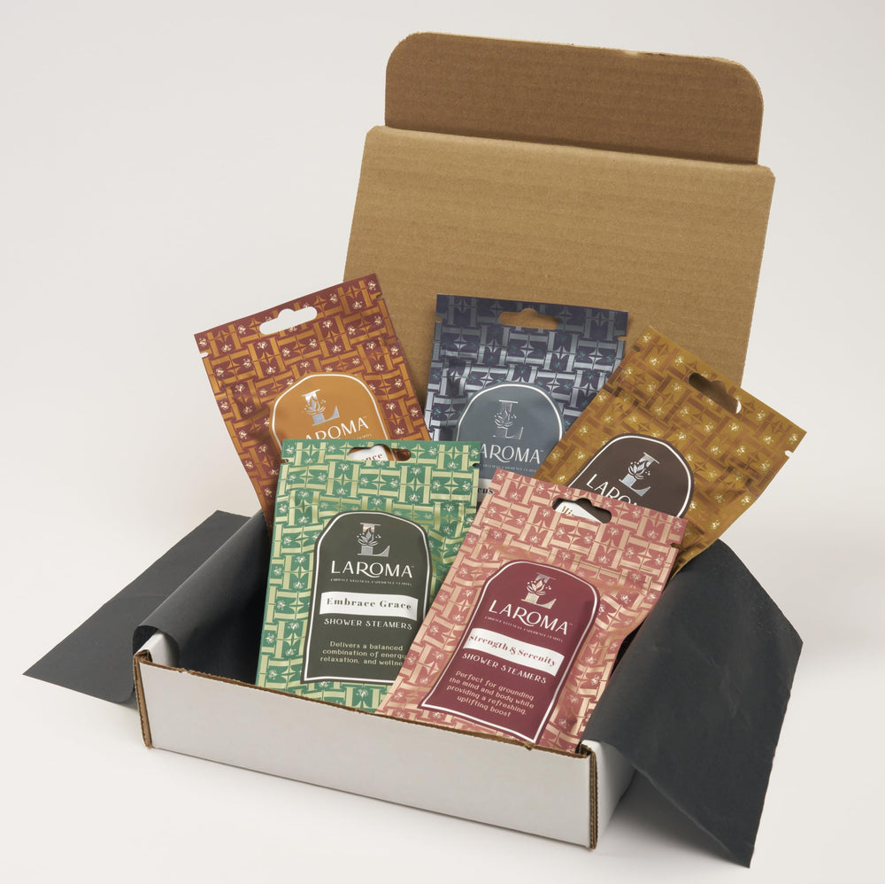 Tablettes douche Laroma pièces uniques : adaptées à toute la famille.