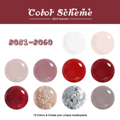 Coffret Larvall Beautpal vernis gel 10pcs, présentation élégante pour cadeau.