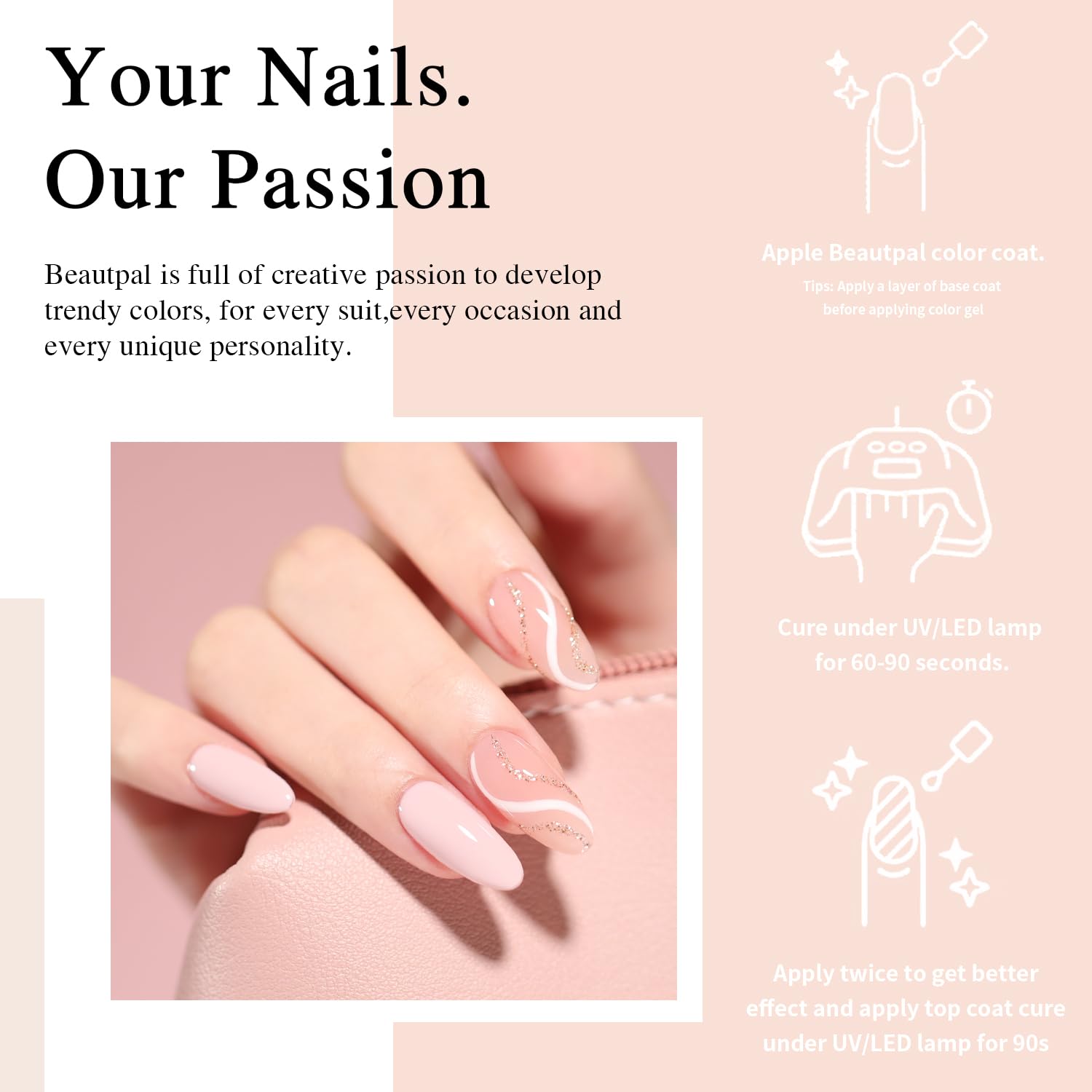 Larvall Beautpal Gel: kit pratique pour les soins à domicile et le nail art.
