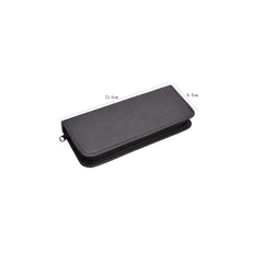 Etui ciseaux compact Lasenersm noir, transport facile pour outils de coiffure.