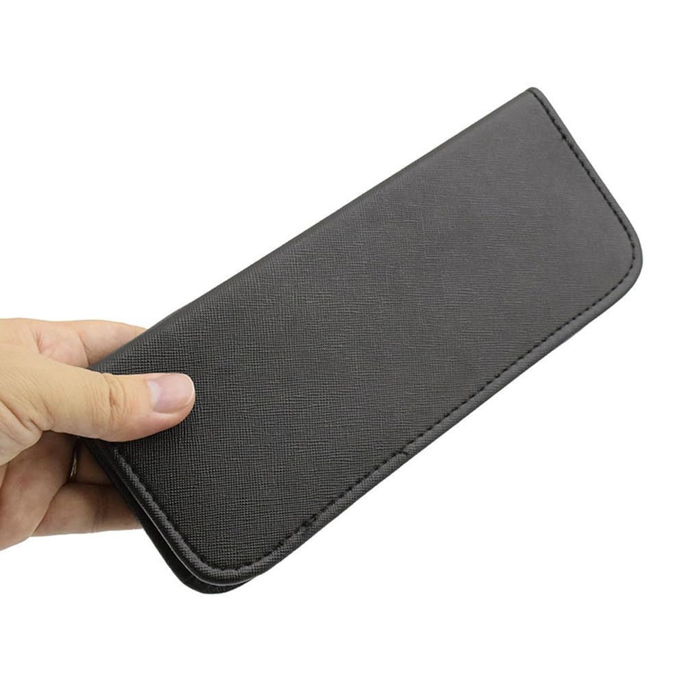 Pochette ciseaux salon Lasenersm noire, solution de rangement pratique pour usage professionnel.