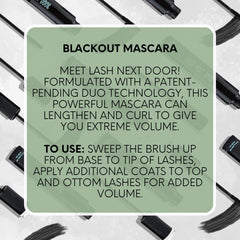 Texture crèmeuse Lash Next Door pour une application lisse et sans paquets.