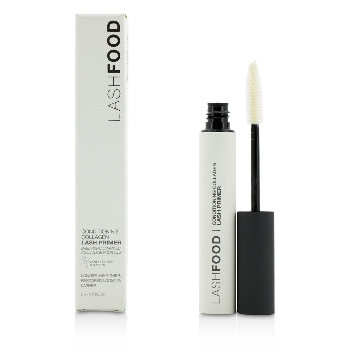LashFood Base Fibres de Collagène offre volume léger et séparation des cils.