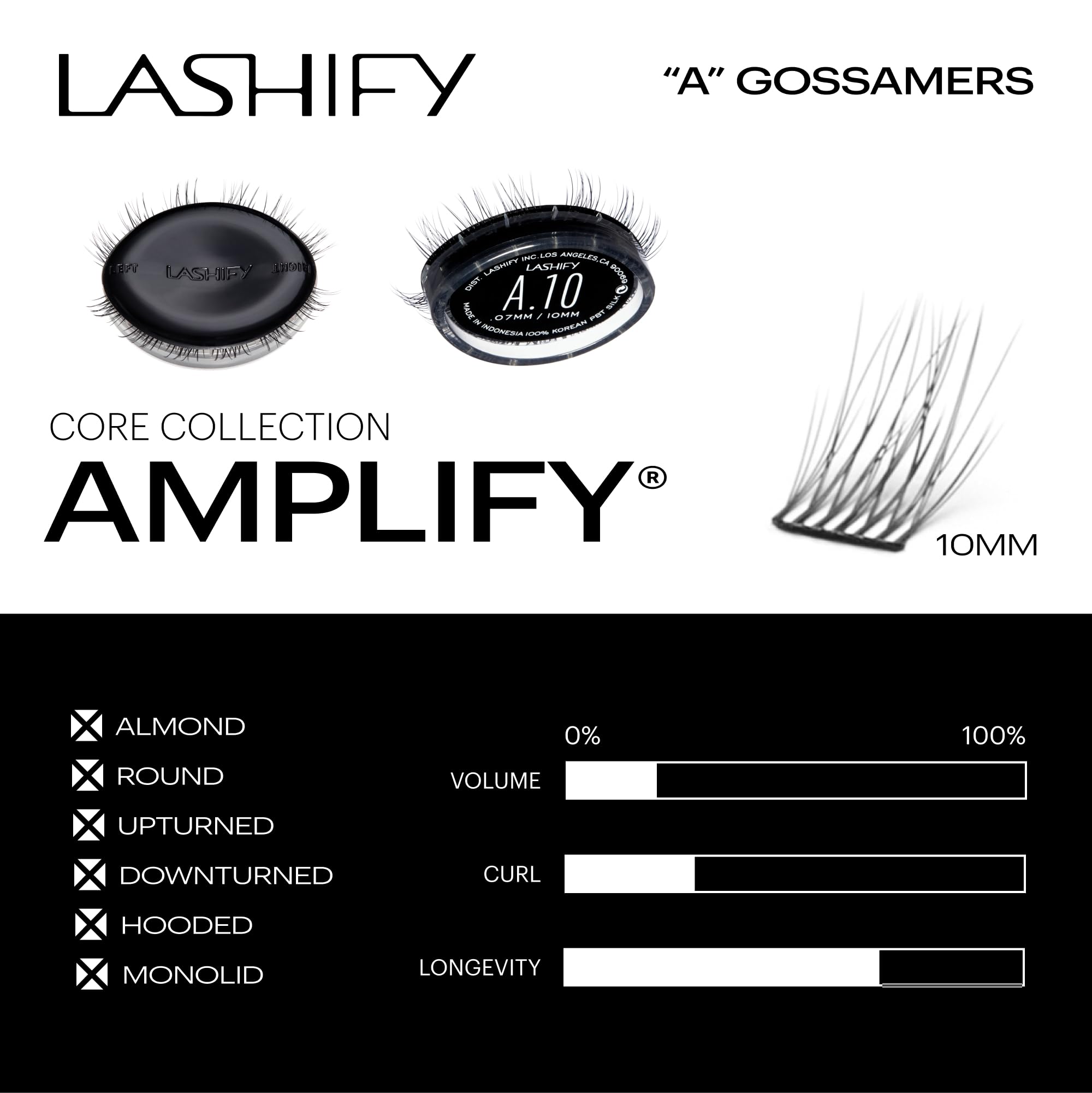 Lashify Amplify 12mm Gossamer : volume subtil pour le quotidien.