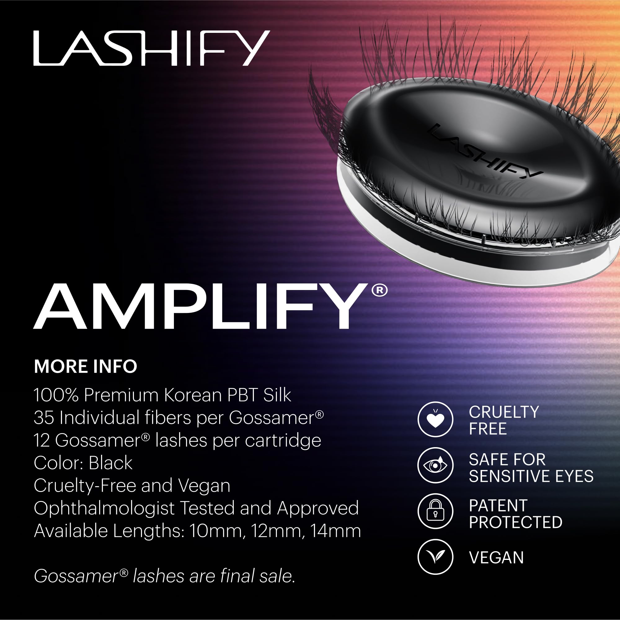 Logo cruelty-free et vegan de Lashify, choix éthique pour vos extensions.