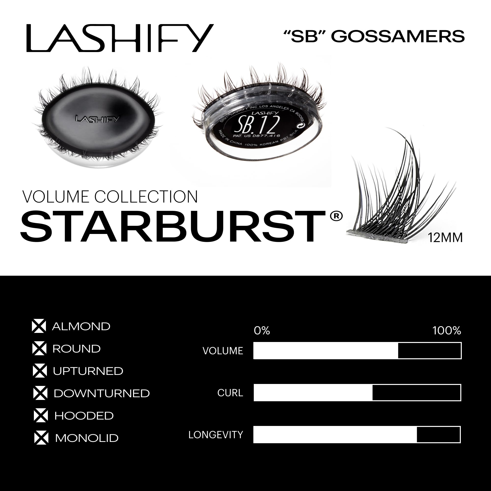 Applicateur Lashify Fuse Control facilitant une pose précise.