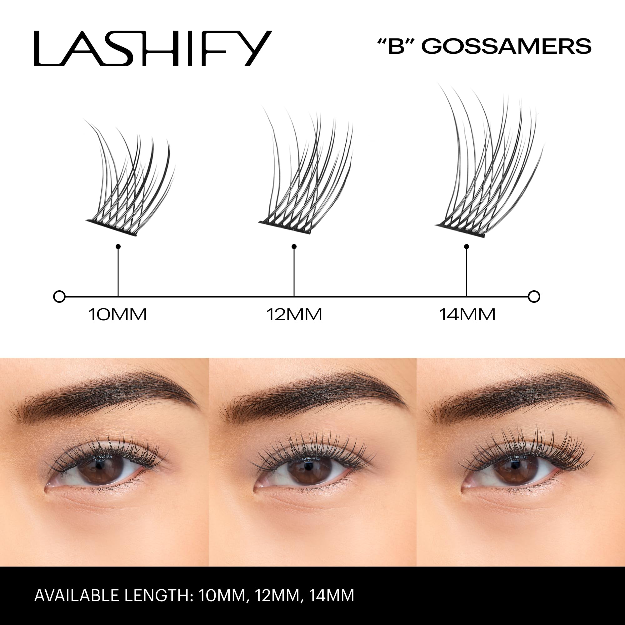 Effet Look Piece-y Lashify Bold 14mm Gossamer pour un style audacieux