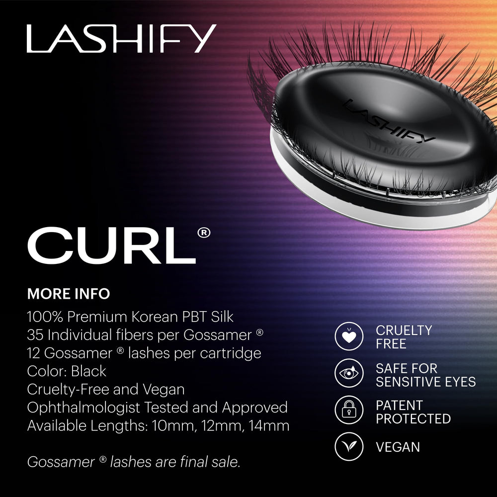 Lashify Curl 14mm Gossamer – Longueurs disponibles de 8 à 18 mm pour varier le look