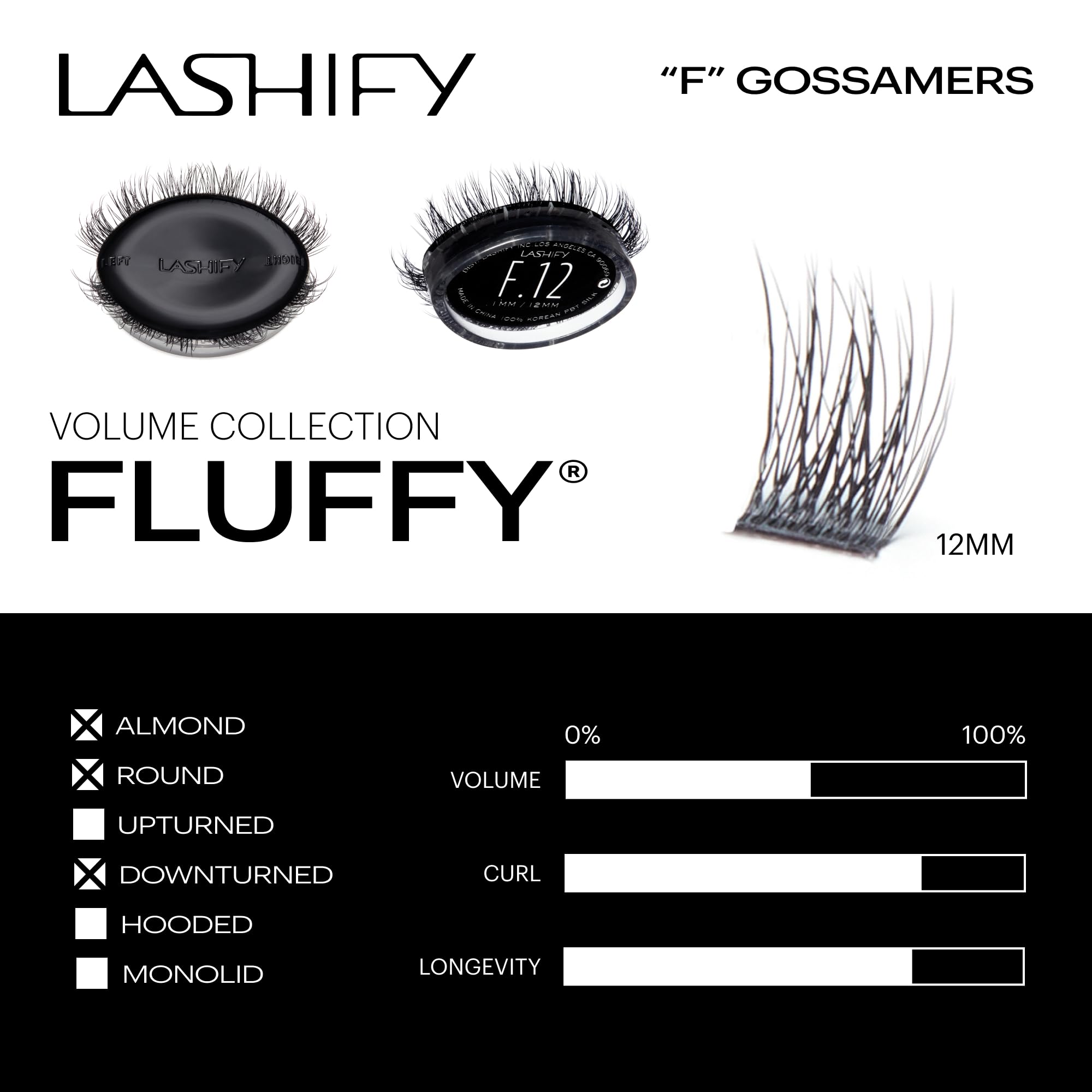 Emballage Lashify Fluffy noir prêt à l’emploi.