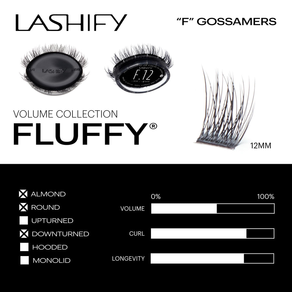 Emballage Lashify Fluffy noir prêt à l’emploi.