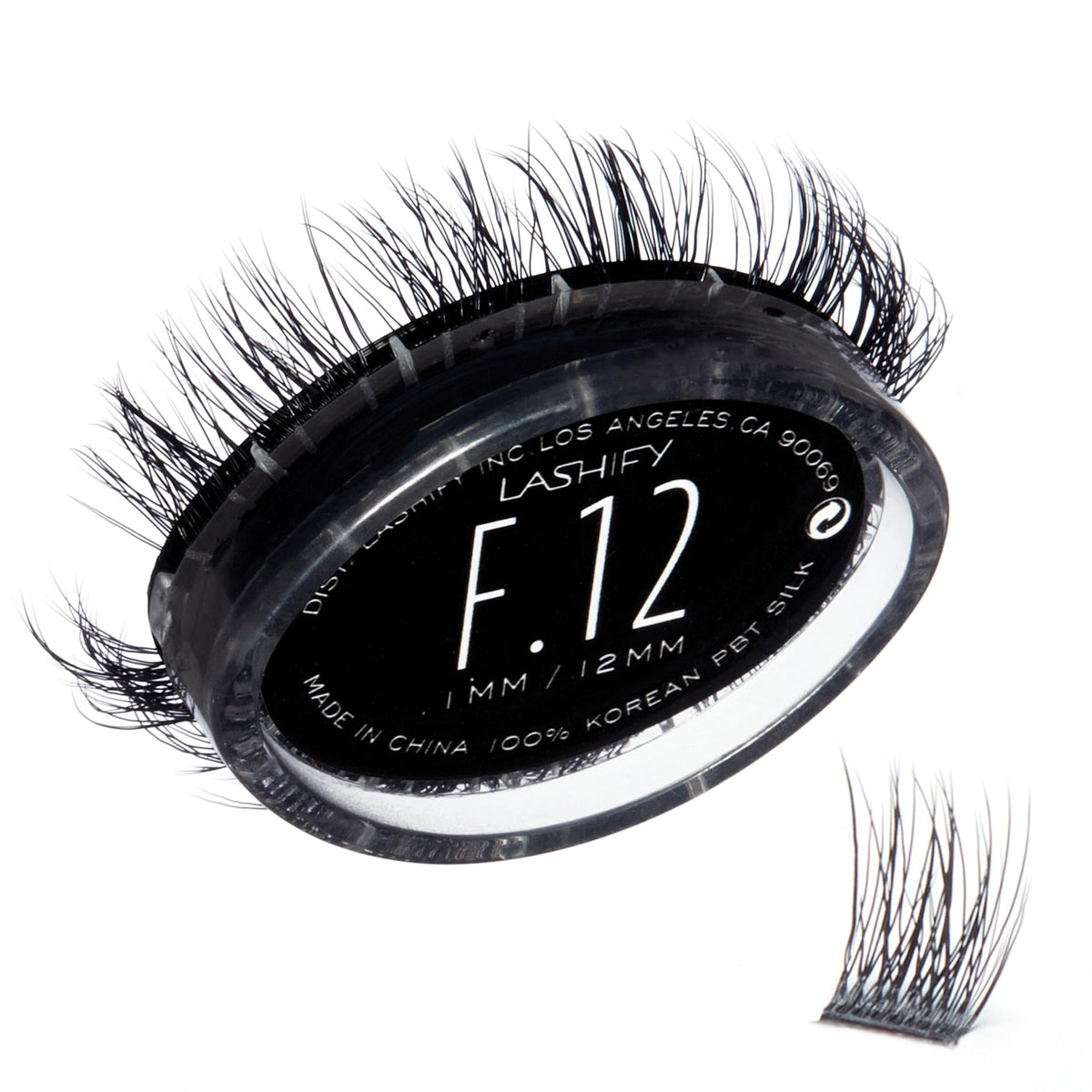 Lashify Fluffy 12mm refill noir offrant volume naturel et dimension.