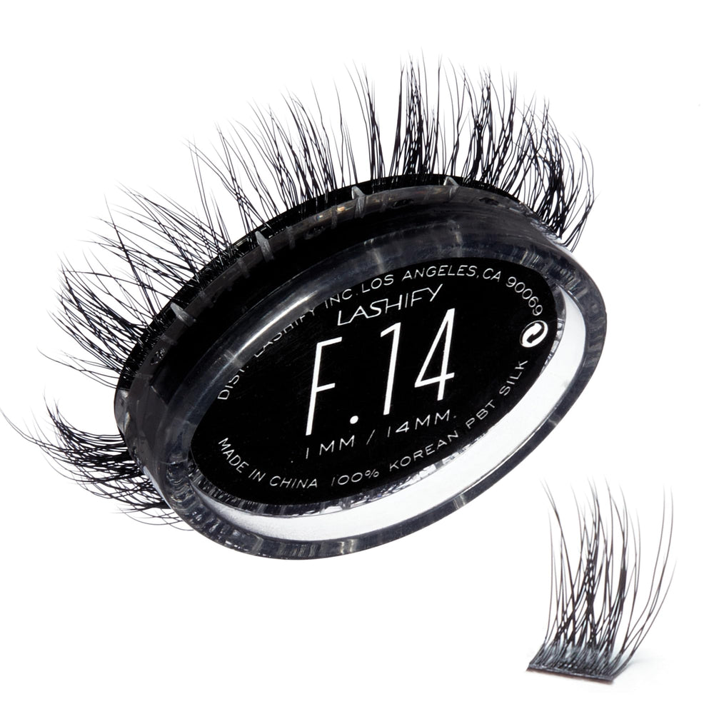 Lashify Fluffy 14mm Gossamer offre un remplissage dense pour plus de volume.