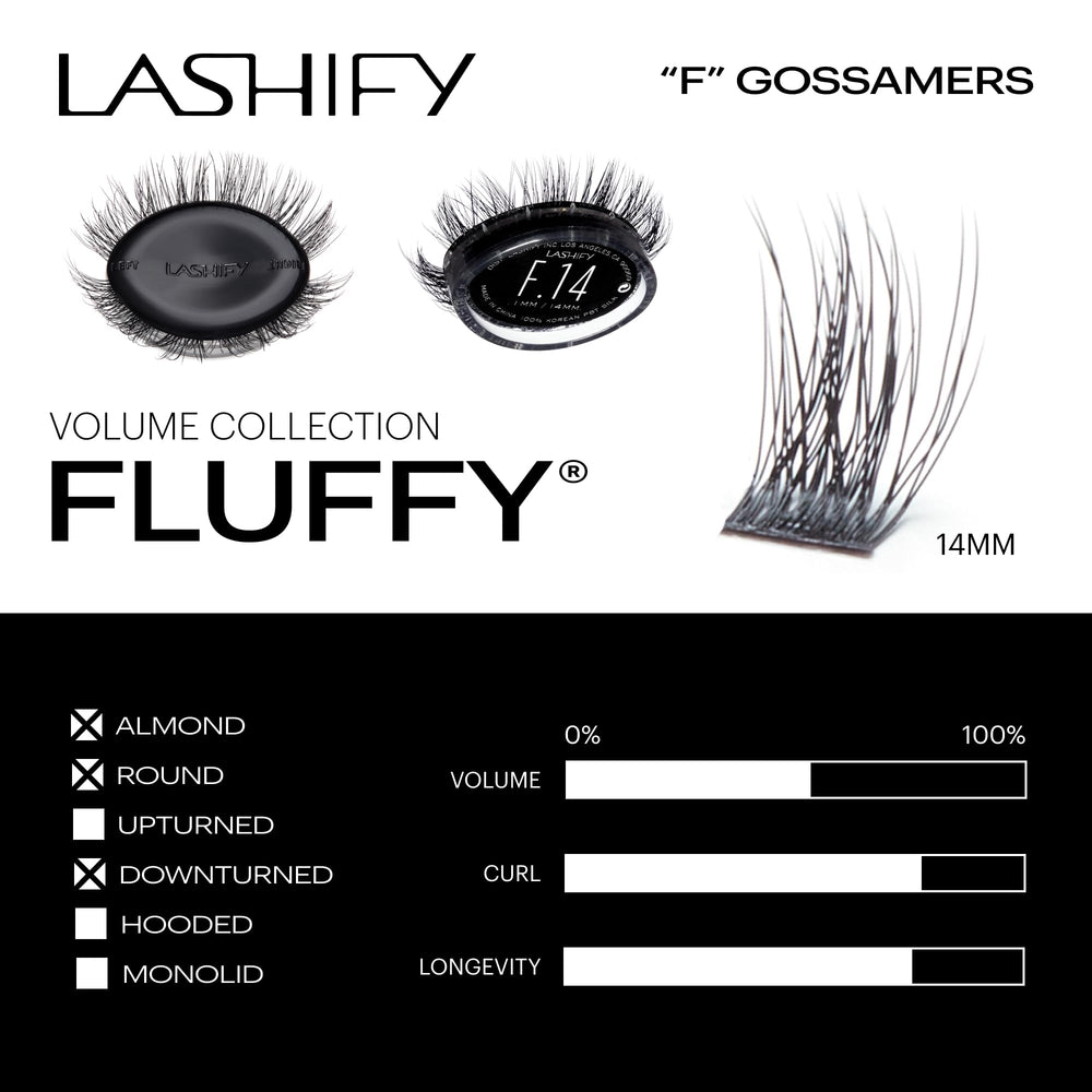 Lashify Fluffy, courbure riche: un regard intense mais naturel.