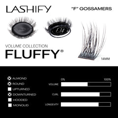 Lashify Fluffy, courbure riche: un regard intense mais naturel.