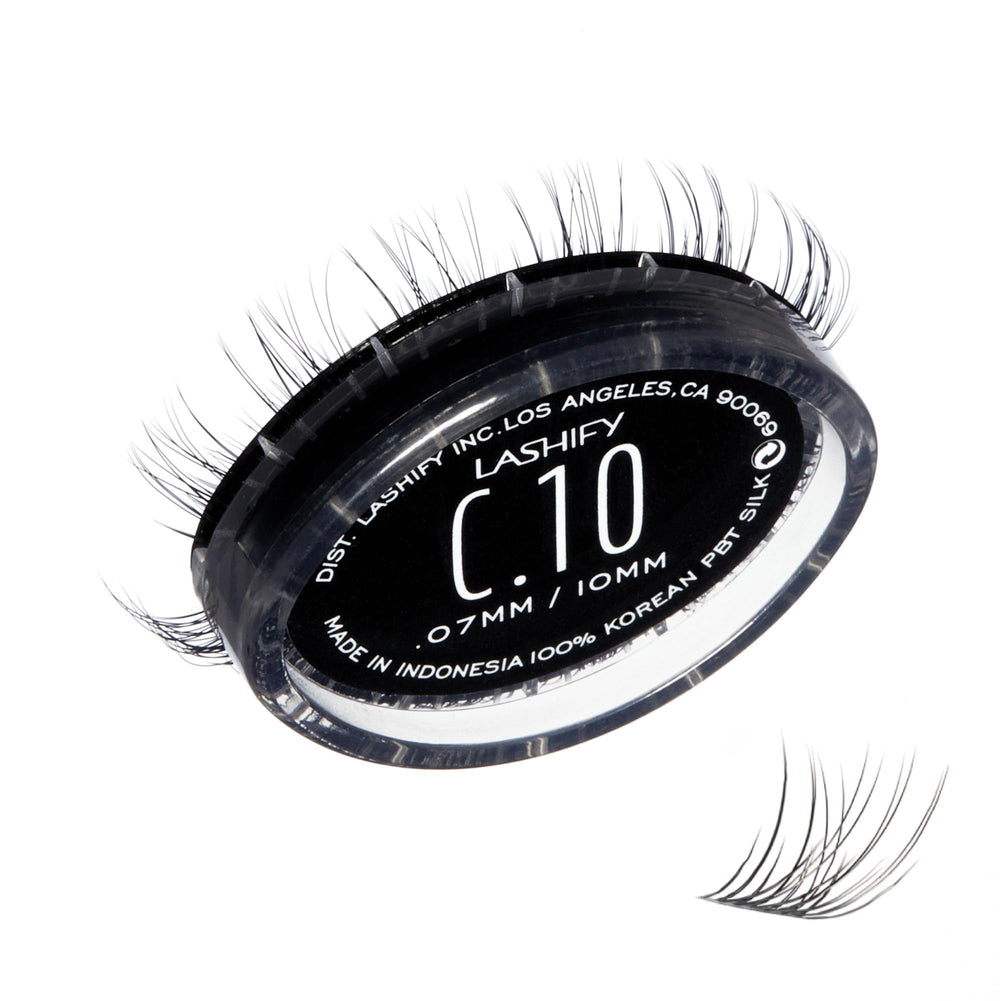 Lashify Curl Gossamer 10mm noir pour un regard naturel et durable.