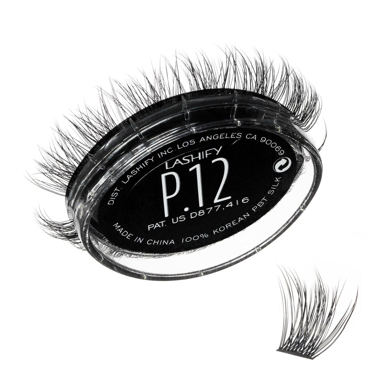 Lashify Plushy Gossamer 12mm noir, fibres premium pour un regard profond.