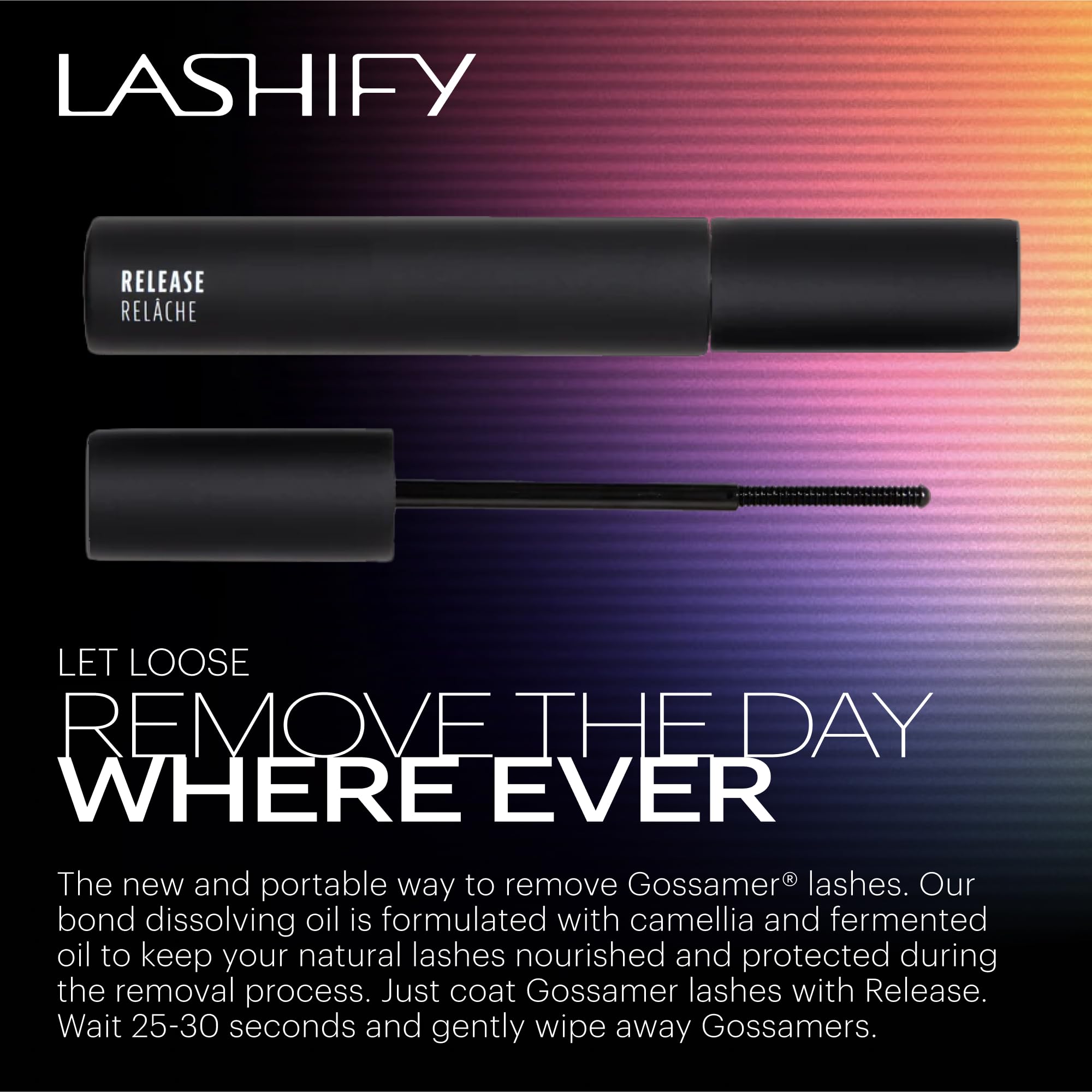 Lashify Release application-cils: appliquez sur les cils et retirez facilement.