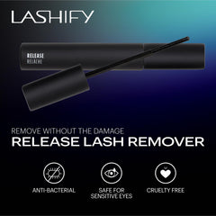 Lashify Release emballage: aperçu pratique pour une routine démaquillage rapide.
