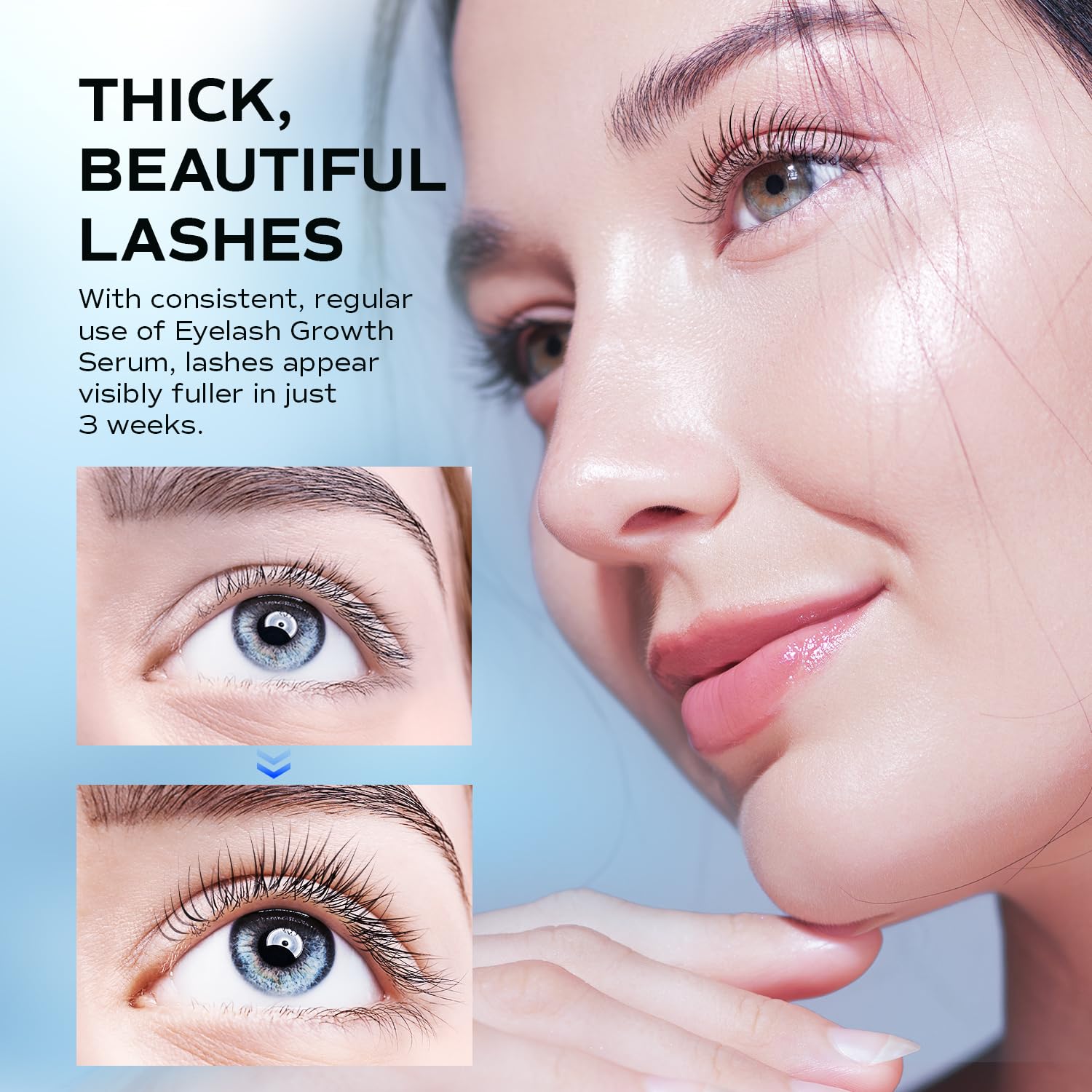 LashRay application quotidienne facile, comme un trait pour les yeux.