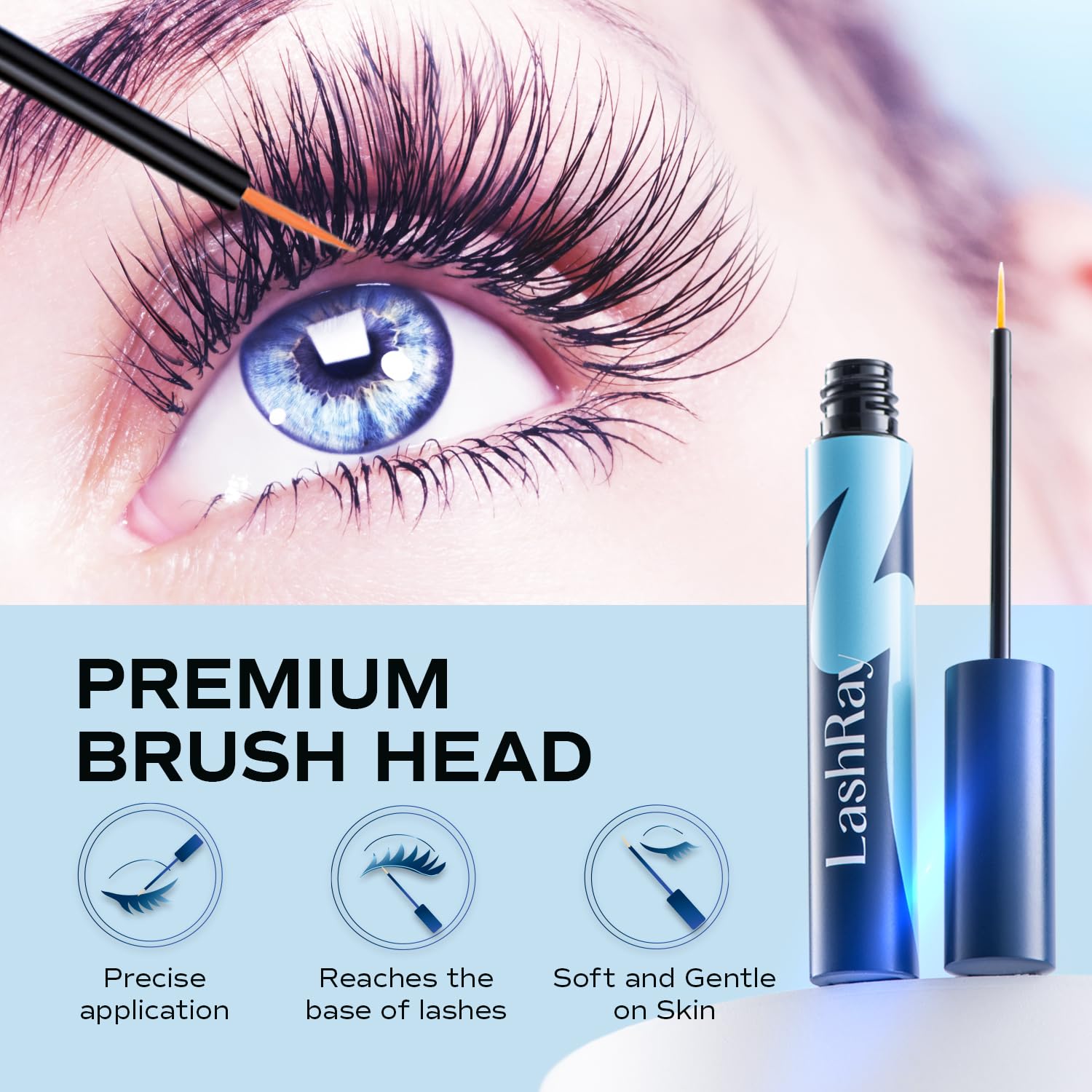 LashRay peptide Myristoyl Pentapeptide-17 renforce les racines des cils.