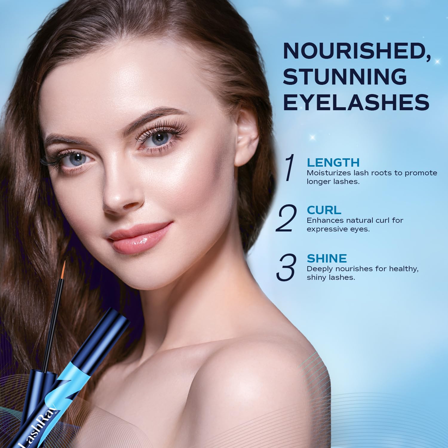 LashRay soin sûr pour peaux sensibles, réduction possible d'irritation.