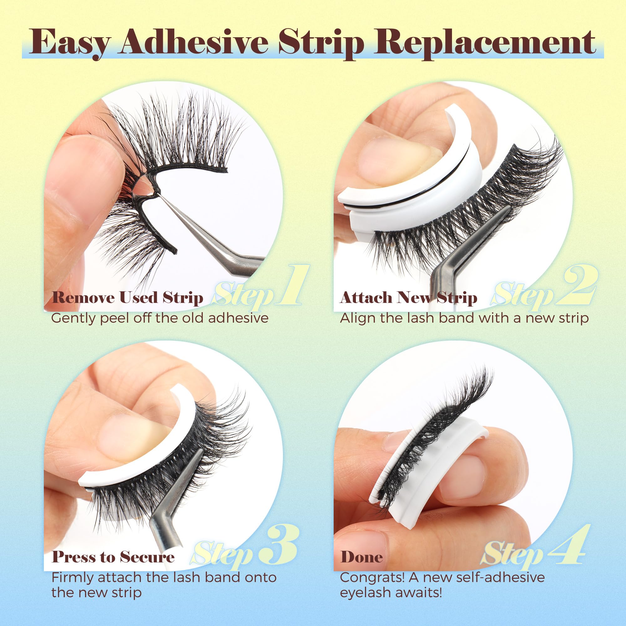 LASHVIEW cils adaptés à toutes les formes d yeux pour un fini élégant.