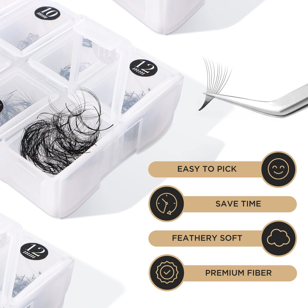 LASHVIEW: base fine et pointe facilitant la pose.