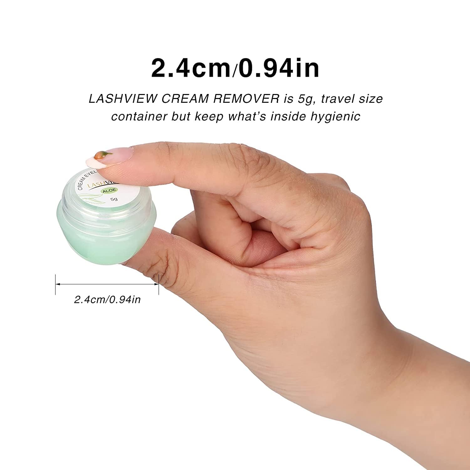 Étiquette LashView sur le flacon, informations professionnelles claires.