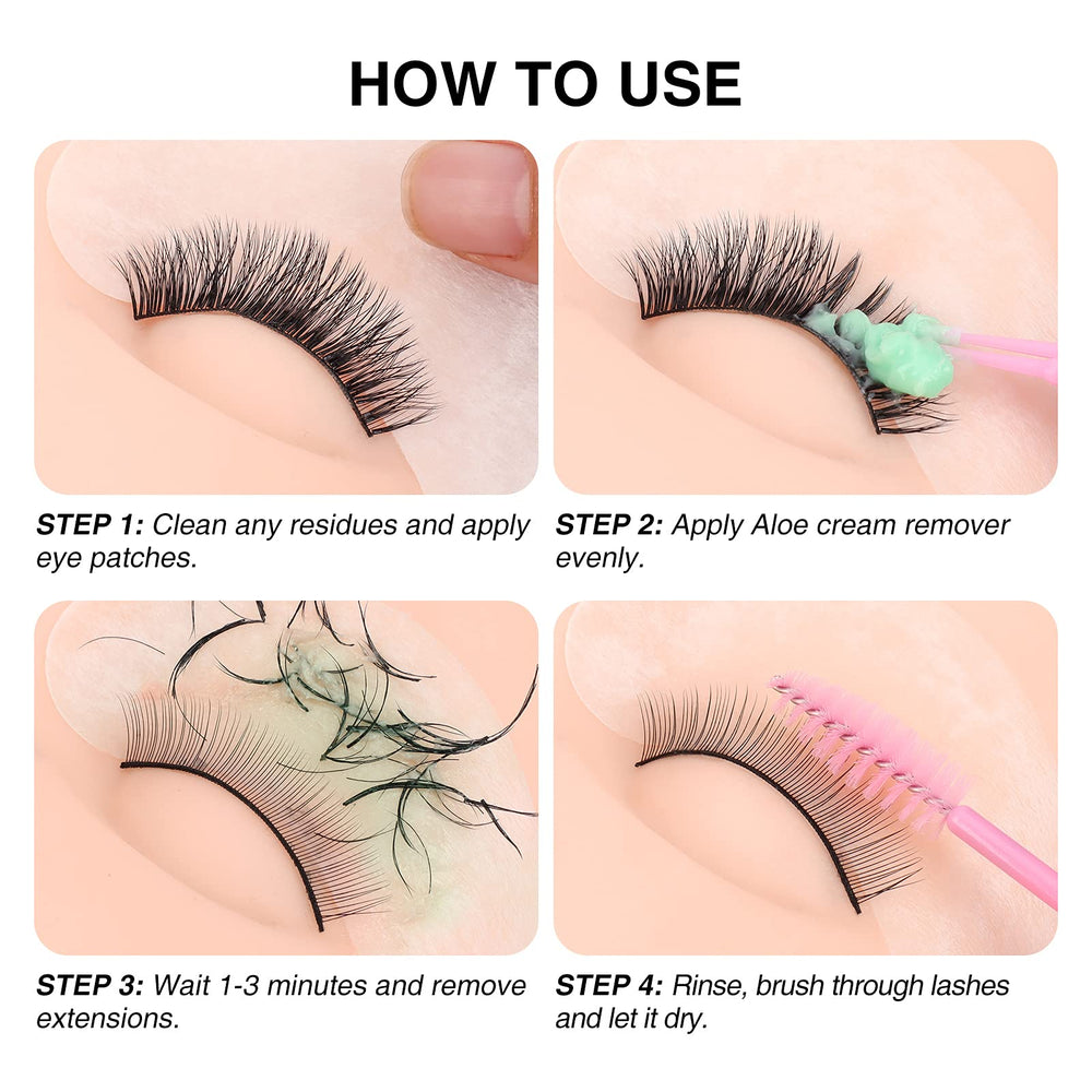 LASHVIEW Dissolvant Cils Crème—texture gel douce, facilité lors du retrait en douceur.