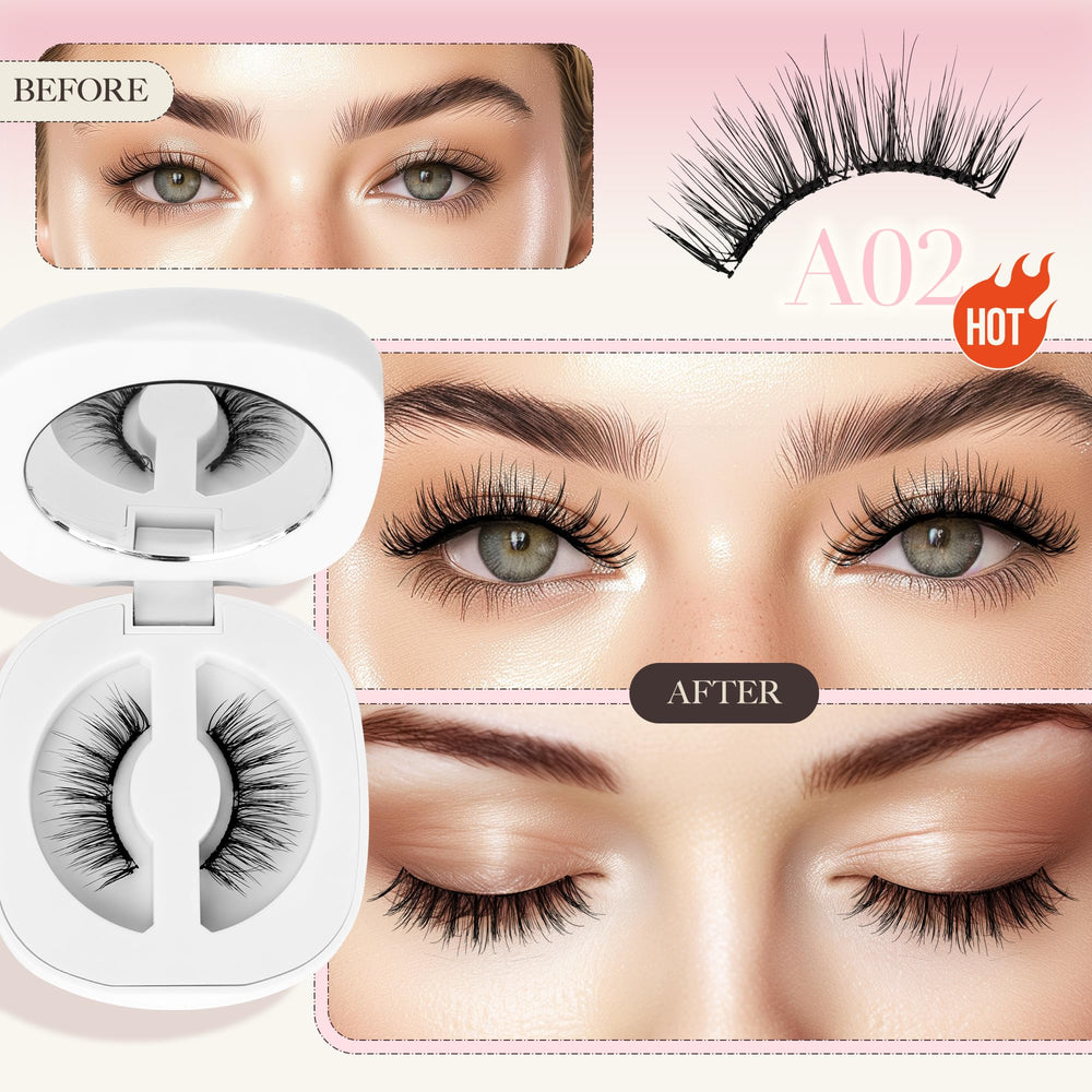 LASHVIEW Ensemble cils magnetiques Aurora: look naturel toute la journee