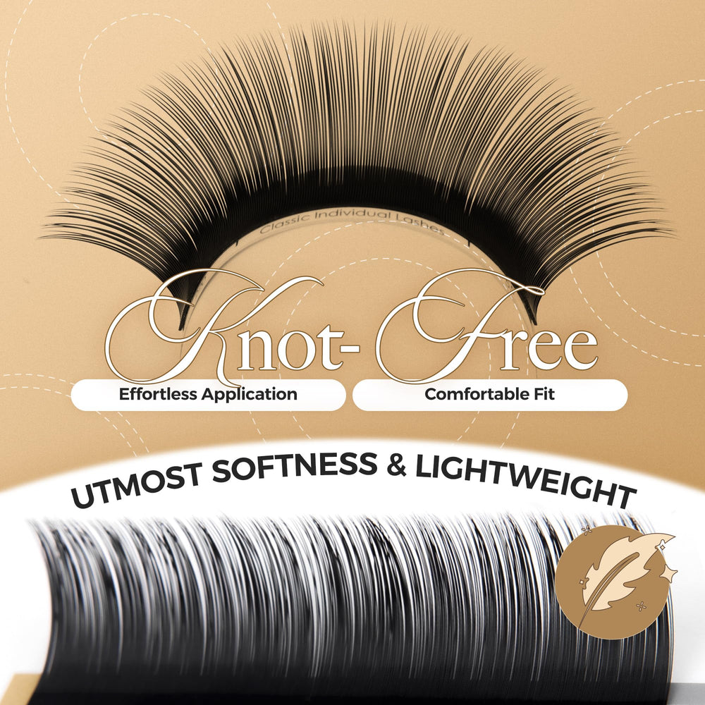 LASHVIEW extensions Boucle D 8–15 mm, effet plus marqué et charme.