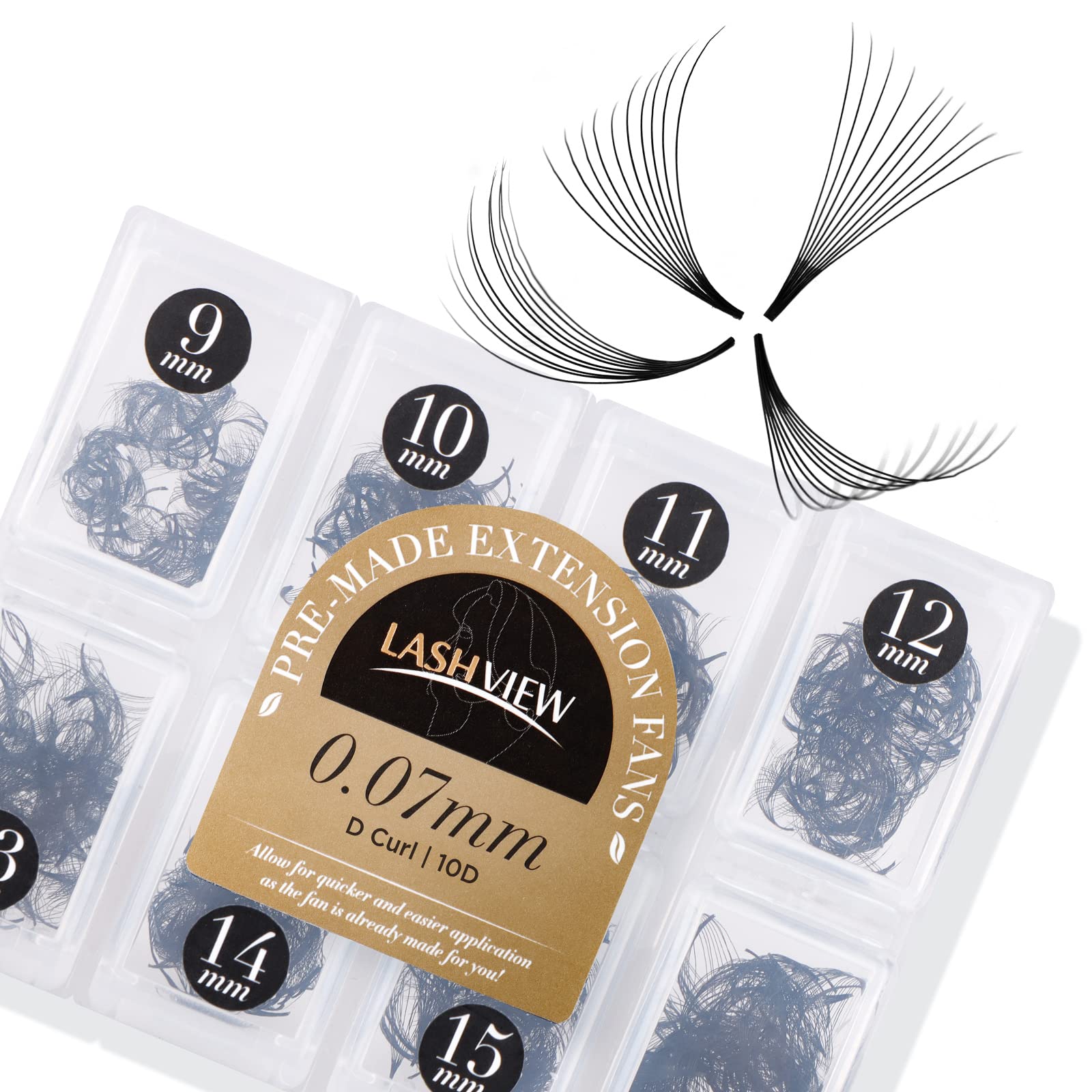 LASHVIEW: 1000 faisceaux volume préfabriqués en boîte, gain de temps en salon.