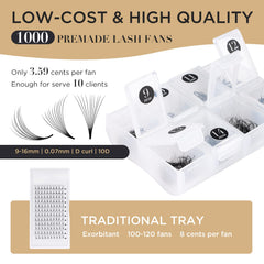 LASHVIEW: longueurs 9–16 mm et 8 tailles pour varier les looks des clients.