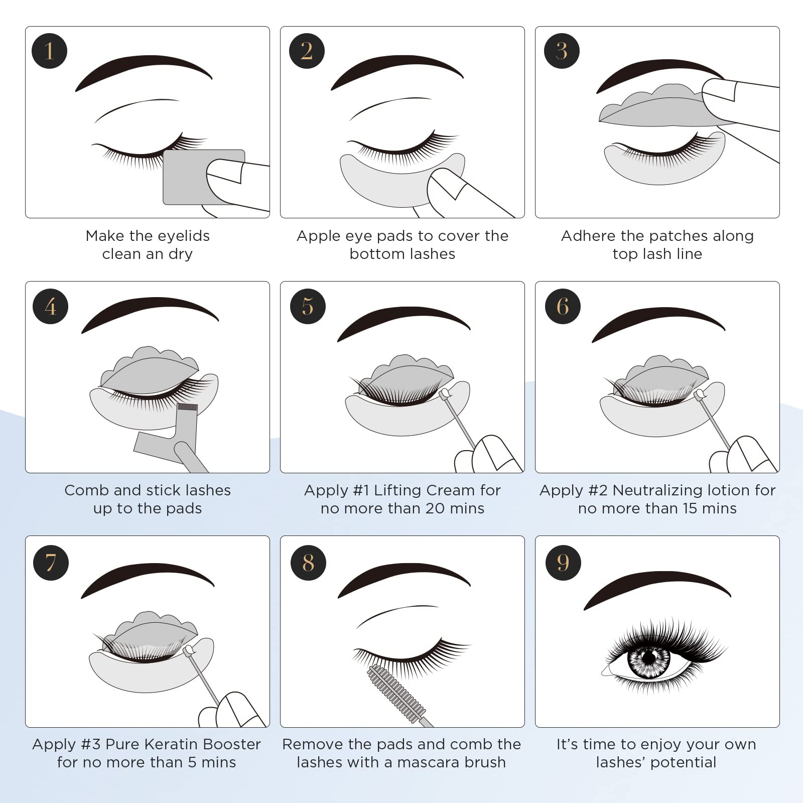 Boosteur kératine LashVIEW nourrit et renforce les cils.